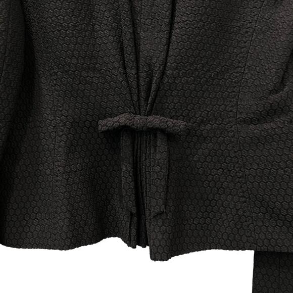 Ann Taylor Womens Suit Jacket Blazer Black Patterned Fabric Size Medium - Picture 6 of 7